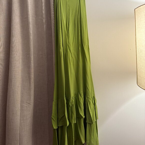 Reformation Petites Fallon Maxi Dress Size 2 Avocado Green - Picture 6 of 7